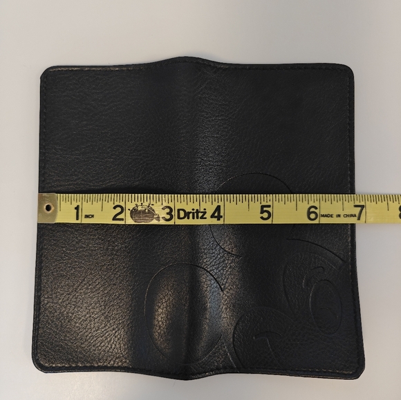 Black faux leather Disney Mickey Embossed Mouse Wallet/Check/Address Book Cover - Picture 3 of 10